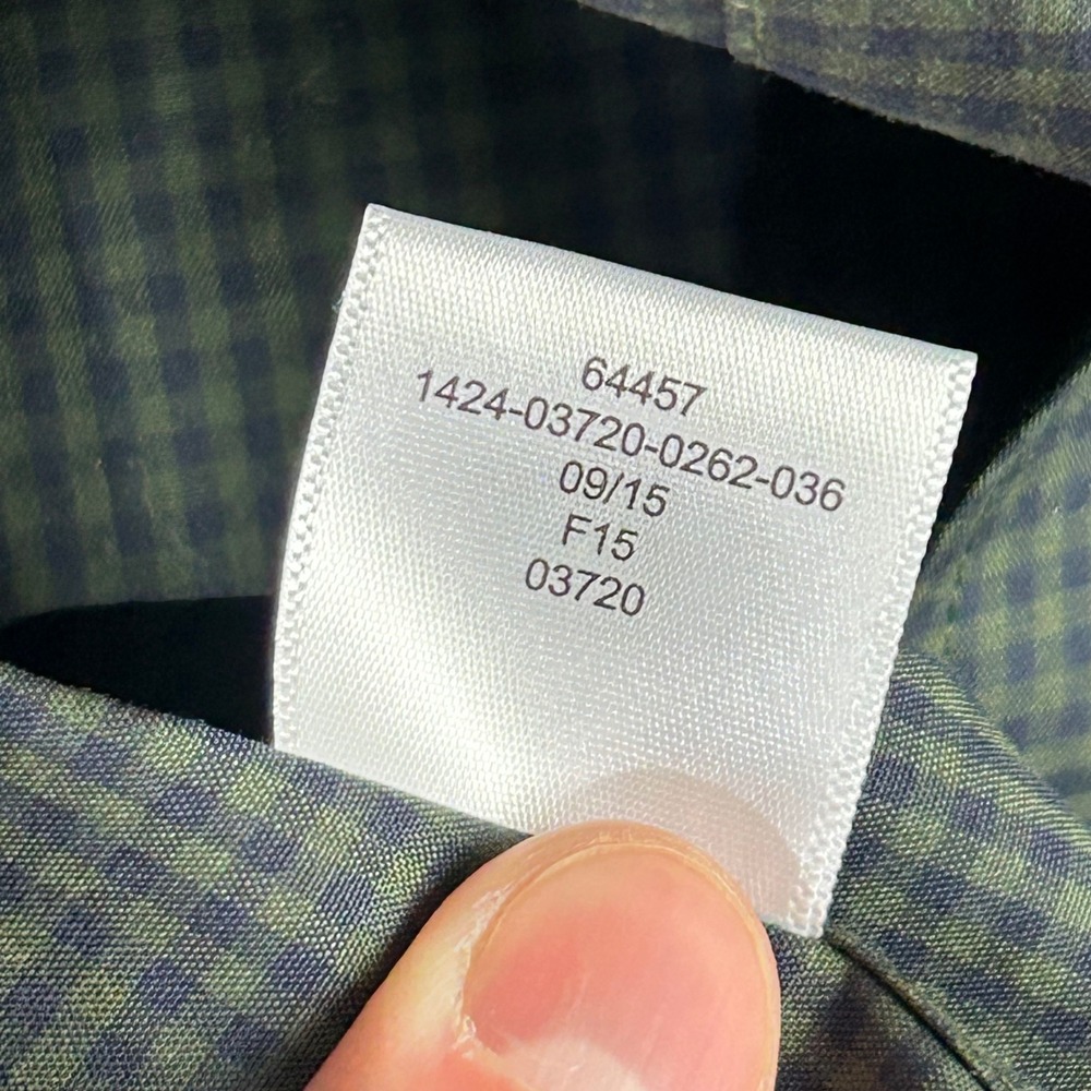 Jos. A. Bank Button Down Mens Large Green Gingham 1905 Modern Fit Shirt 64457 - Picture 7 of 10